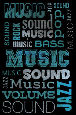37% OFF on Musical Typo Paper Print