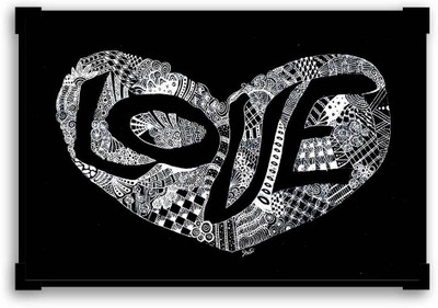 50% OFF on Love Doodle Art Illustration Framed Poster Paper Print