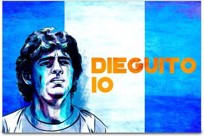53% OFF on Shopmantra Diego Armanda Maradona Argentina Football Poster Paper Print