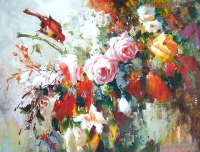 80% OFF on Holicshop Flower Canvas Pianting without Frame Canvas Art