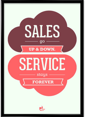 Sales Go Up & Down. Service Stays Forever - Jason Goldberg Framed Photographic Paper Sales Go Up & Down. Service Stays Forever - Jason Goldberg Framed Photographic Paper