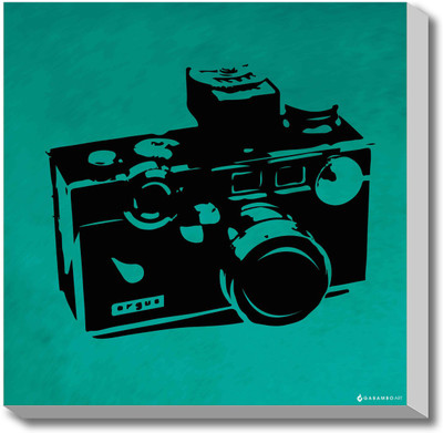 Vintage Camera - Blue Canvas Art