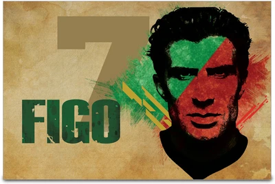 53% OFF on ShopMantra Figo Portugal Football Poster Paper Print