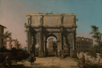 12% OFF on View Of The Arch Of Constantine With The Colosseum By Canaletto Giovanni Antonio Canal Italian Fine Art Print