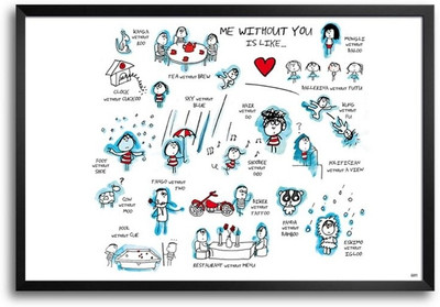 74% OFF on Me Without You Quotes Fp00003515 Framed Photographic Paper