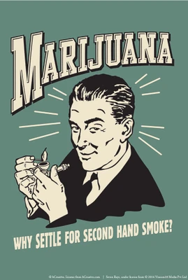 37% OFF on bCreative Marijuana Why Settle For Second Hand Smoke! (Officially Licensed) Paper Print