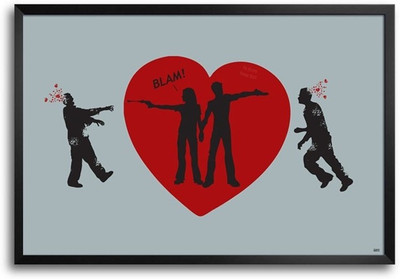 74% OFF on Zombie Love Fp00004362 Framed Photographic Paper