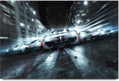 34% OFF on Amy Old Witch Flying On Broom Paper Print