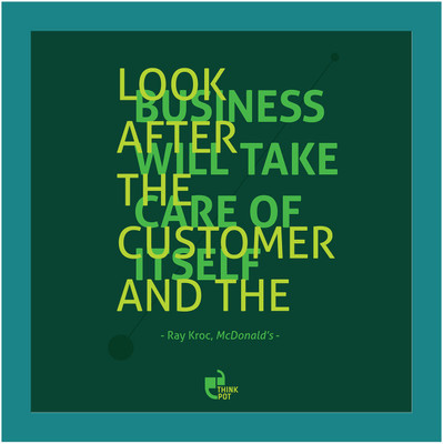 5% OFF on Look after the customer - Ray Kroc, McDonalds Blue Square Frame Photographic Paper