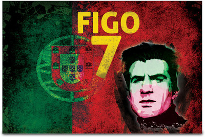 53% OFF on ShopMantra Lu?s Figo Portugal Football Poster Paper Print