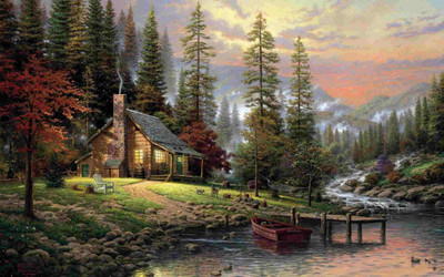 36% OFF on Painting without Frame Scenery-73 (34X22) Canvas Art