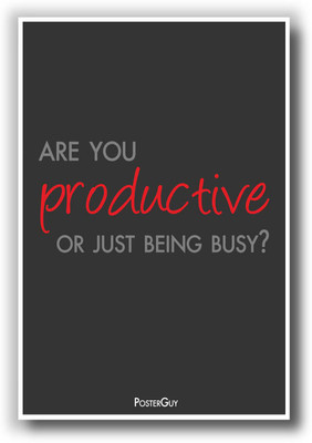 27% OFF on Are you being Productive Motivational Poster Paper Print