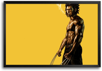46% OFF on ShopMantra Wolverine Rough Body Laminated Frame Poster Paper Print