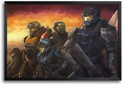 46% OFF on Vector Gaming Artwork Laminated Framed Paper Print