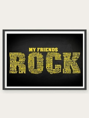 70% OFF on My Friends ROCK 3D Poster