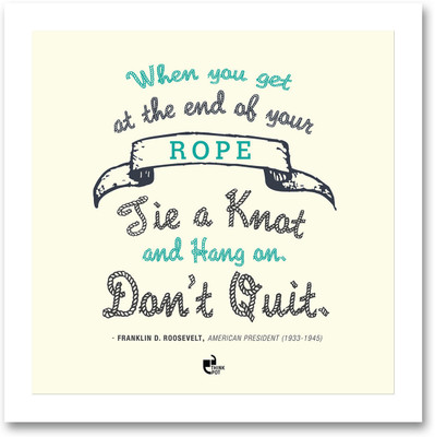 5% OFF on Hang on. Don?t Quit White Square Frame Photographic Paper