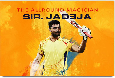 53% OFF on Sir Jadeja The All Rounder Laminated Poster Paper Print