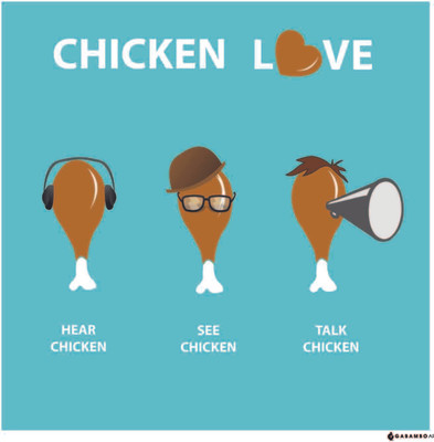 Chicken Love Canvas Art Chicken Love Canvas Art