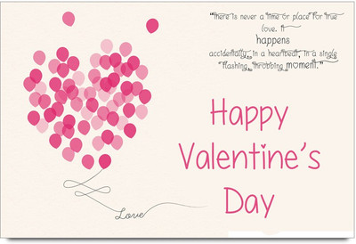 57% OFF on ShopMantra Balloon Heart Valentines Design Poster Paper Print