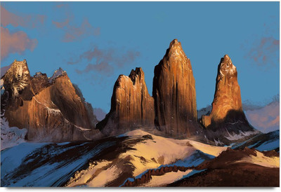 75% OFF on Amyy Three Rock Icy Mountain Paper Print 75% OFF on Amyy Three Rock Icy Mountain Paper Print