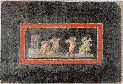 12% OFF on Fresco Fragment With Cupids And Psyche Making Perfume Fine Art Print