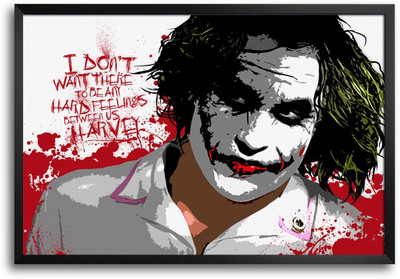 46% OFF on ShopMantra Joker No Hard Feelings Laminated Frame Poster Paper Print