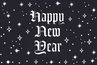 16% OFF on Poster - Happy New Year with Twinkling Stars Paper Print