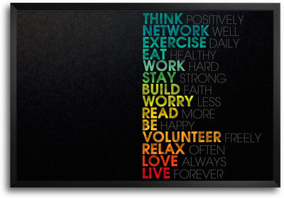 50% OFF on Think Network Exercise Eat Quote Laminated Framed Paper Print 50% OFF on Think Network Exercise Eat Quote Laminated Framed Paper Print