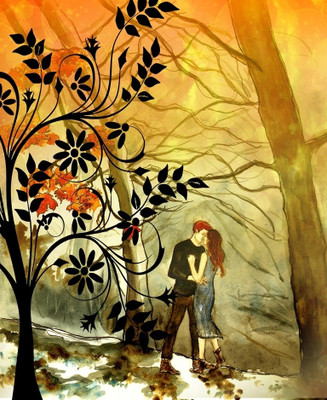 81% OFF on Canvas Painting Without Frame -Couples Canvas Art