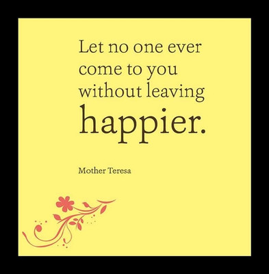 22% OFF on Painting Mantra Framed - Happier Quote By Mother Teresa Paper Print
