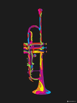 Trumpet - Pop Paper Print Trumpet - Pop Paper Print