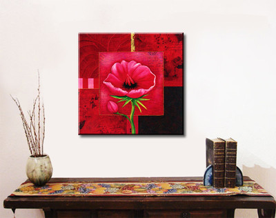 55% OFF on Pink Flower Art Print Canvas Art