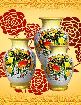 72% OFF on Canvas Painting Without Frame -Flower Pot Canvas Art