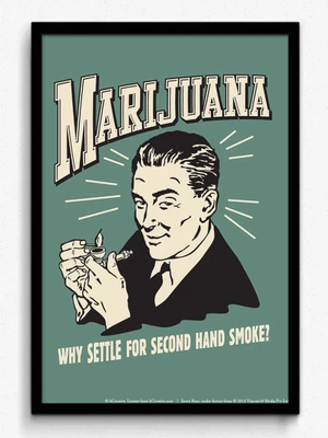 bCreative Marijuana Why Settle For Second Hand Smoke! (Officially Licensed) Framed Paper Print