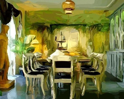 77% OFF on Painting Without Frame - Meet The People Abstract Canvas Art