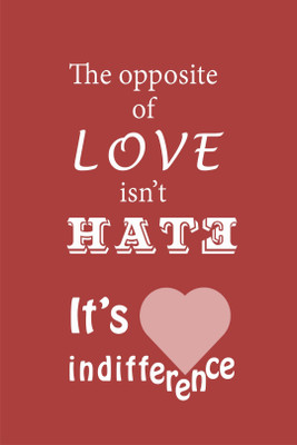 50% OFF on Elite Collection Love Isnt Hate Paper Print