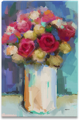 45% OFF on Vase with Bouquet of Flowers Canvas Art
