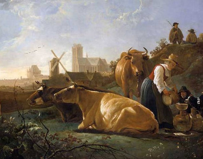 80% OFF on Holicshop Many Cow Canvas Pianting without Frame Canvas Art