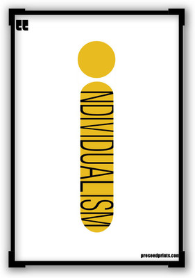 30% OFF on Preseed Prints Individualism Motivational Quote Startup Matte Laminated Framed Poster Paper Print