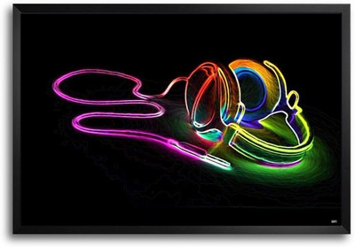 74% OFF on Music Neon Fp00004221 Framed Photographic Paper