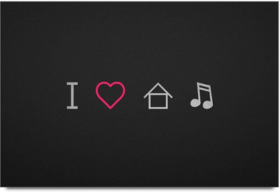 58% OFF on I Love Home Music Icon Minimal Laminated Poster Paper Print