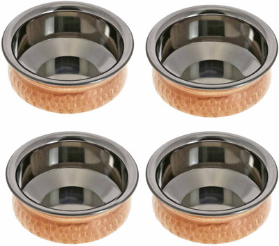 50% OFF on Prisha India Craft Copper Hyderabadi Bowl Handi 0.3 L Stainless Steel