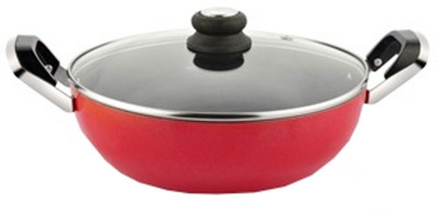5% OFF on Black Diamond Bottom with Glass Lid Kadhai Non-stick