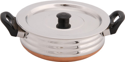 8% OFF on Bhalaria Copper Bottom Urli with Lid and Handle Pan 17 cm diameter 8% OFF on Bhalaria Copper Bottom Urli with Lid and Handle Pan 17 cm diameter