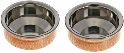 50% OFF on Prisha India Craft Copper Hyderabadi Bowl Handi 0.3 L Stainless Steel
