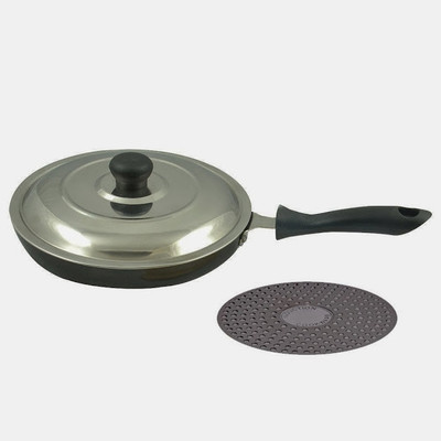 43% OFF on Petals With Ss Lid Pan 24 cm diameter Aluminium, Non-stick 43% OFF on Petals With Ss Lid Pan 24 cm diameter Aluminium, Non-stick