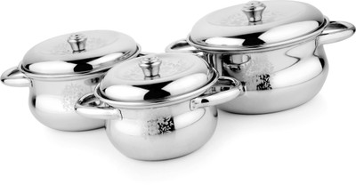 37% OFF on Dt Gold Crazz Pattern Kitchen Pot Handi Stainless Steel