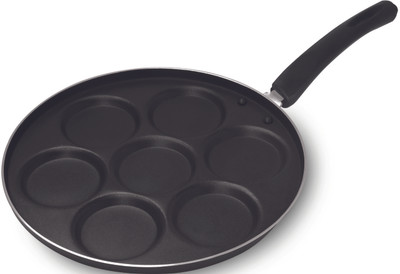 10% OFF on Visalam Cookwares Double Coated Mini Uthappam 7 Cavity Tawa 27.5 cm diameter Aluminium, Non-stick