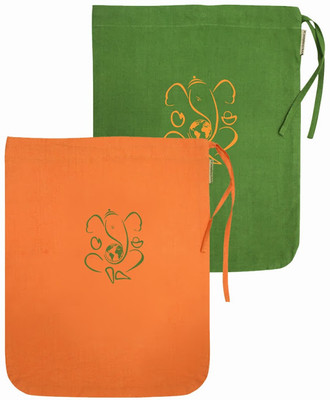 Clean Planet Eco Ganesha Gift Bag Orange and Green