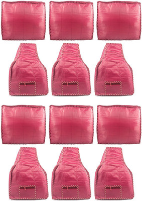 Annapurna Sales Maroon Pairasute Large Saree And Blouse Cover - Set Of 12 Pcs. Pouch Maroon